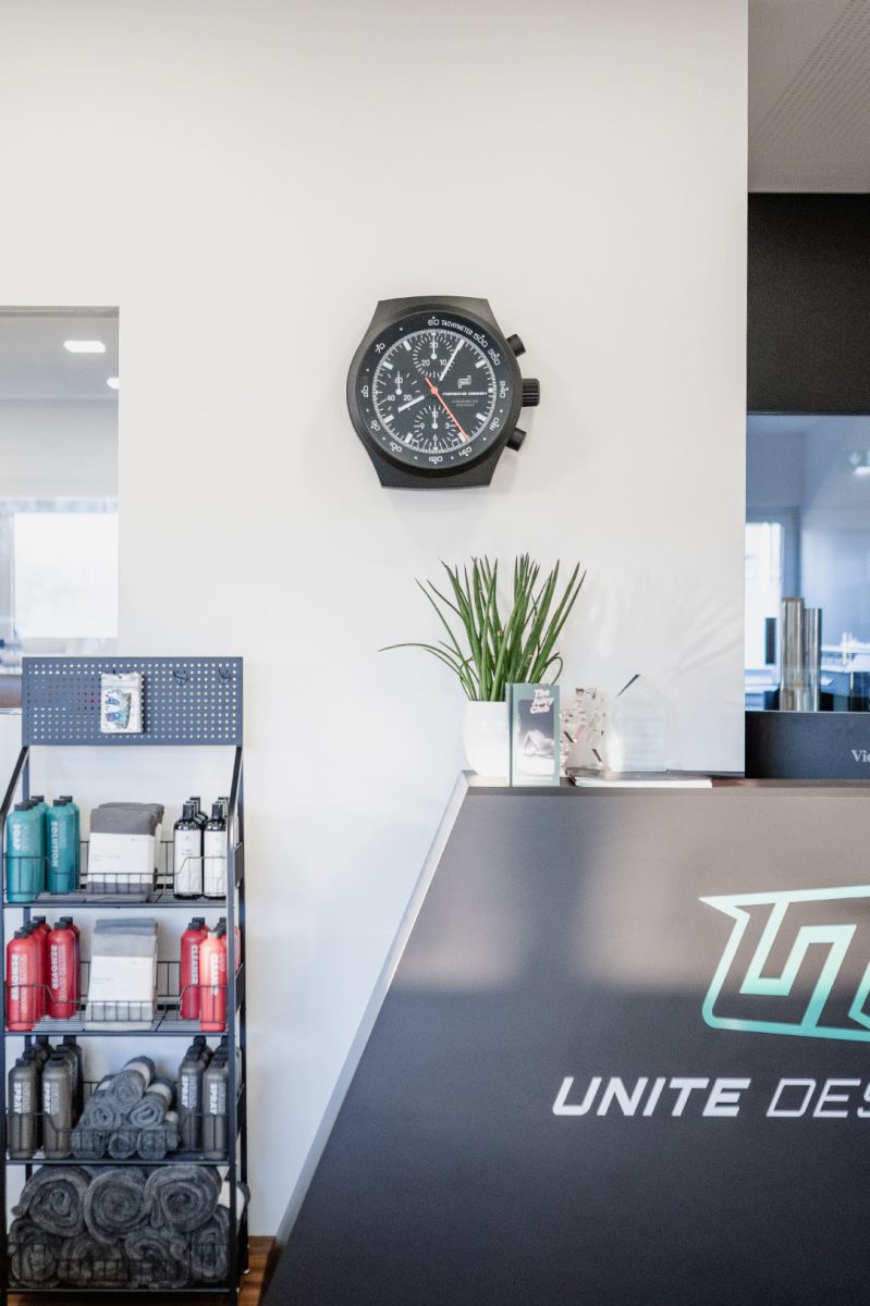 Porsche Design Chronograph 1 All Black Wall Clock
